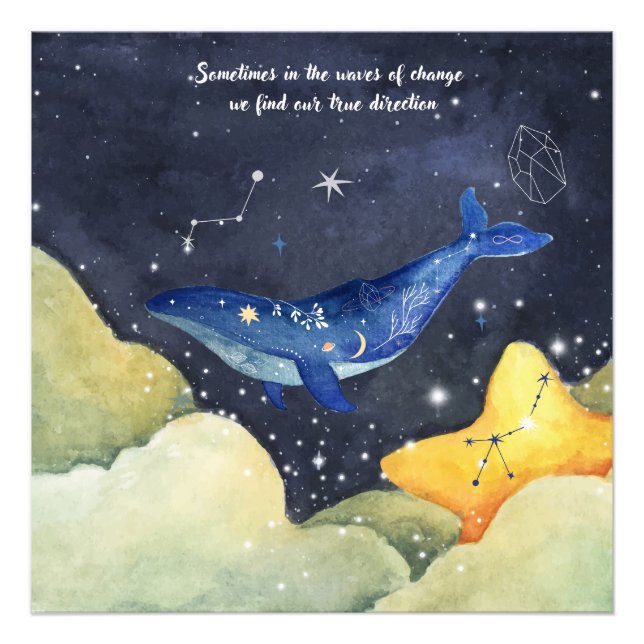 Schwimmwal Fotodruck (Vorne)