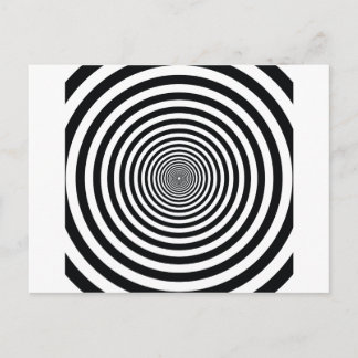 Schwindel-Täuschung Schwarzweißkreis Art vo1 Postkarte