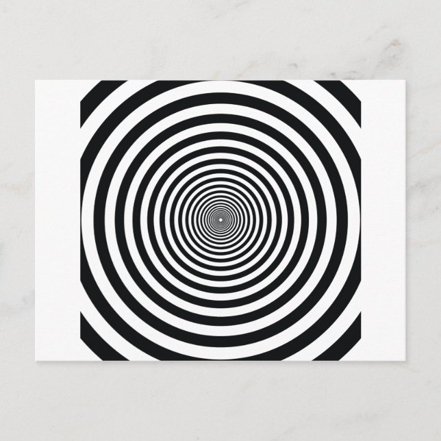 Schwindel-Täuschung Schwarzweißkreis Art vo1 Postkarte (Vorderseite)