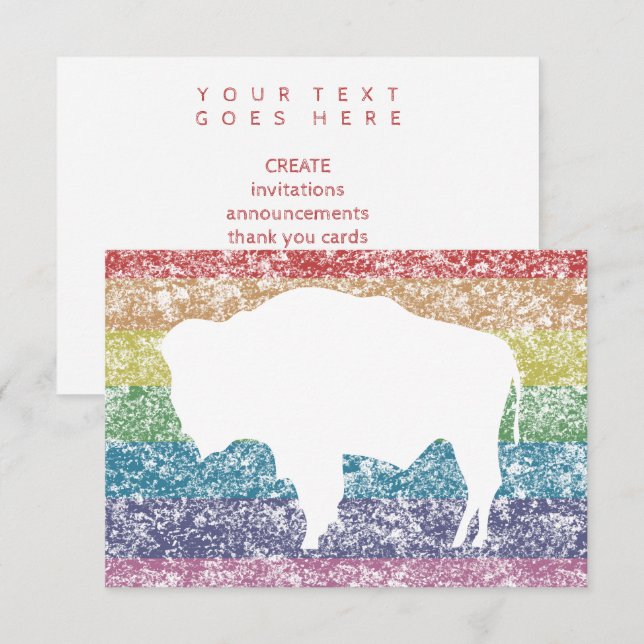 schwindender Regenbogen Einladung (Vorne/Hinten)