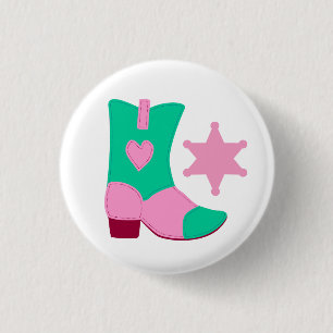 Schwindliger hoher Cowgirl-Knopf Button
