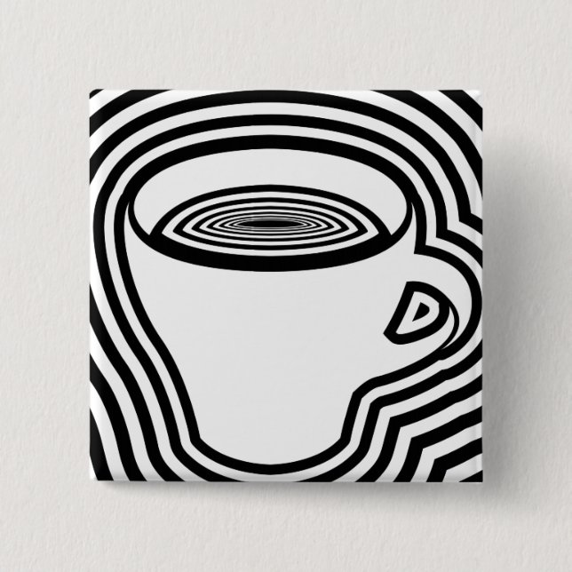 schwindliger Kaffee Button (Vorderseite)