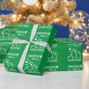 Schwinge wie ein Golfer Golf Geschenkpapier