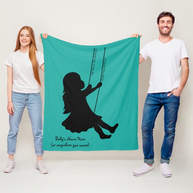 Schwingen zu den Wolken (M) Fleecedecke (Beispiel)