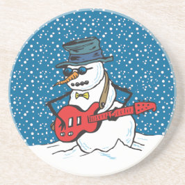 SchwingSchneemann, der eine Gitarre spielt Getränkeuntersetzer
