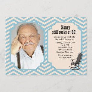 Schwingstuhl-Zickzack Foto-Einladung Einladung