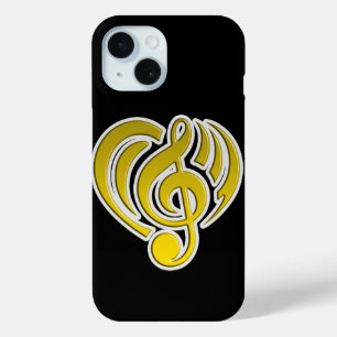 Schwingungen Musikalische Liebe Gelbes Herz Musikn Case-Mate iPhone Hülle