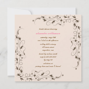 Schwirbelnde Weine Bridal Dusche Einladung