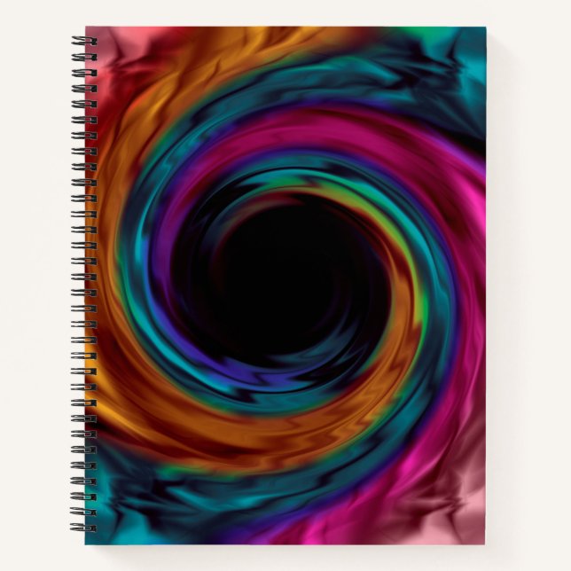 Schwirbelseidenseidenmatte multicolor pink violett notizbuch (Vorderseite)