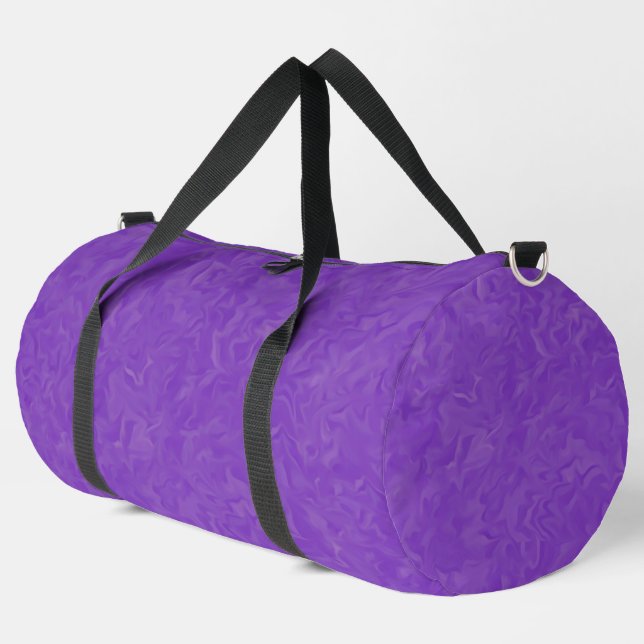 Schwirbeltöne Lila Abstrakter Kunstmuster Duff Duffle Bag (Linke Ecke)