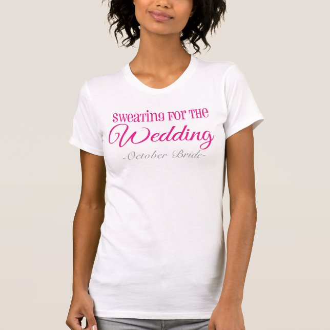 Schwitzen für das Shirt der Hochzeittrainings-Fitn (Vorderseite)