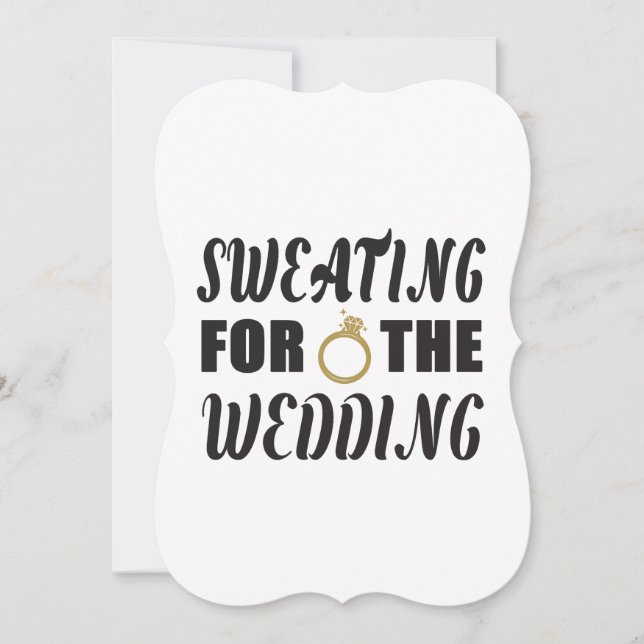 Schwitzen für die Hochzeit (Vorderseite)