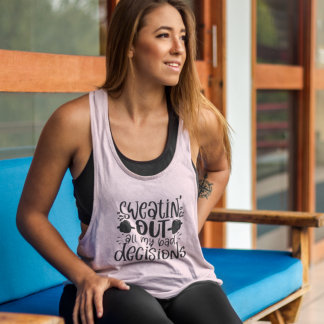 Schwitzen schlechter Entscheidungen Funny Fitness Tank Top