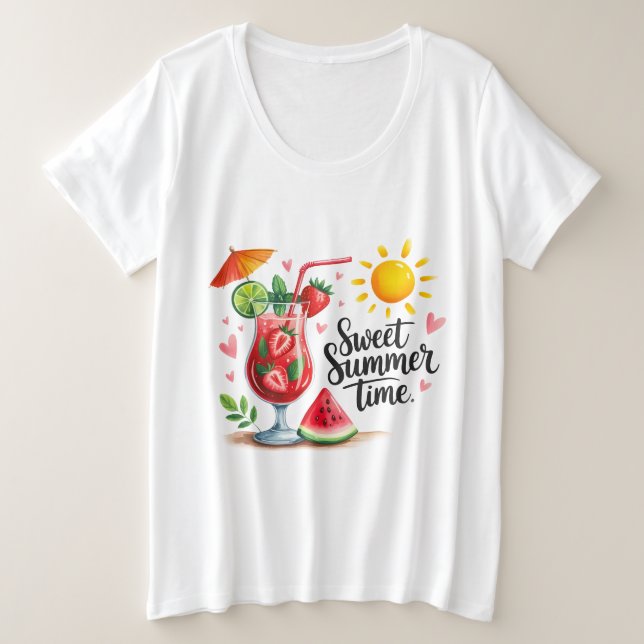 Schwitzender Sommer  Große Größe T-Shirt (Design vorne)