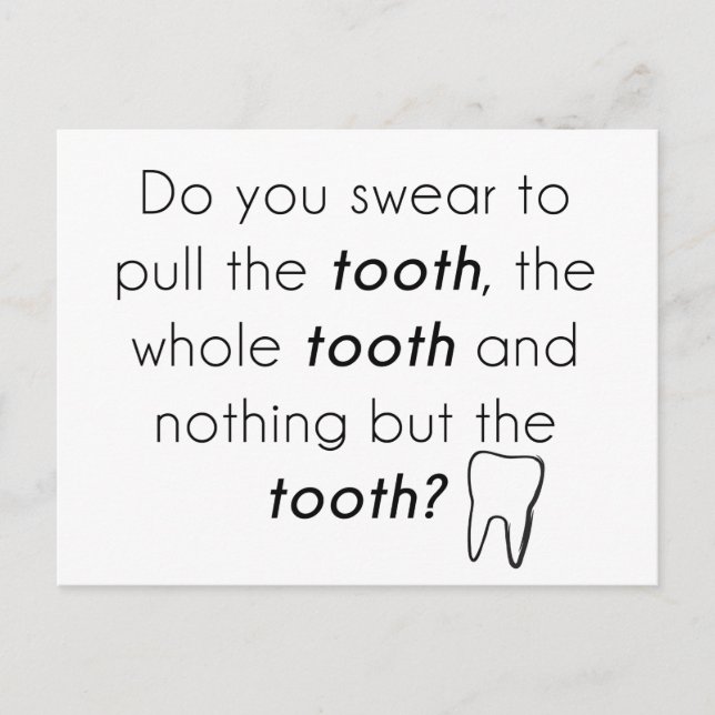 Schwörst du? postkarte (Vorderseite)