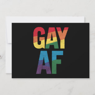 Schwul AF LGBT Stolz Schwules Geschenk Monat des S Einladung