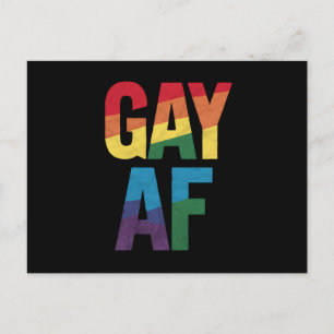 Schwul AF LGBT Stolz Schwules Geschenk Stolz Monat Postkarte