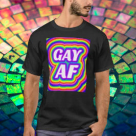 Schwul AF Regenbogen T-Shirt
