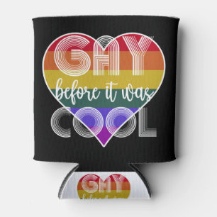 Schwul, bevor es Coole Retro-Regenbogen-Gay Pride  Dosenkühler
