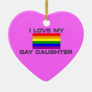 Schwul Lesbisch ICH LIEBE MEINE SCHWULE TOCHTER Keramikornament