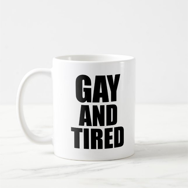 schwul und müde kaffeetasse (Links)