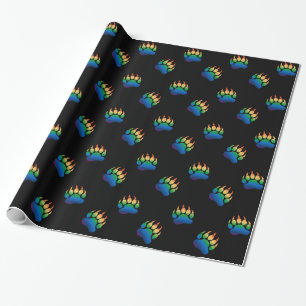 SCHWULE BÄR Gradient Bärentatze Regenbogenflagge Geschenkpapier