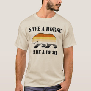 Schwule Bären retten ein Pferd, reite einen Bären T-Shirt