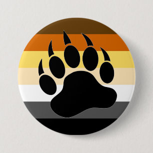 Schwule-Bären-Stolzflagge-Bärenpranke Button