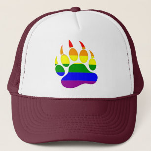 Schwule Bärenstolz Regenbogenflagge Bärenpranke Truckerkappe