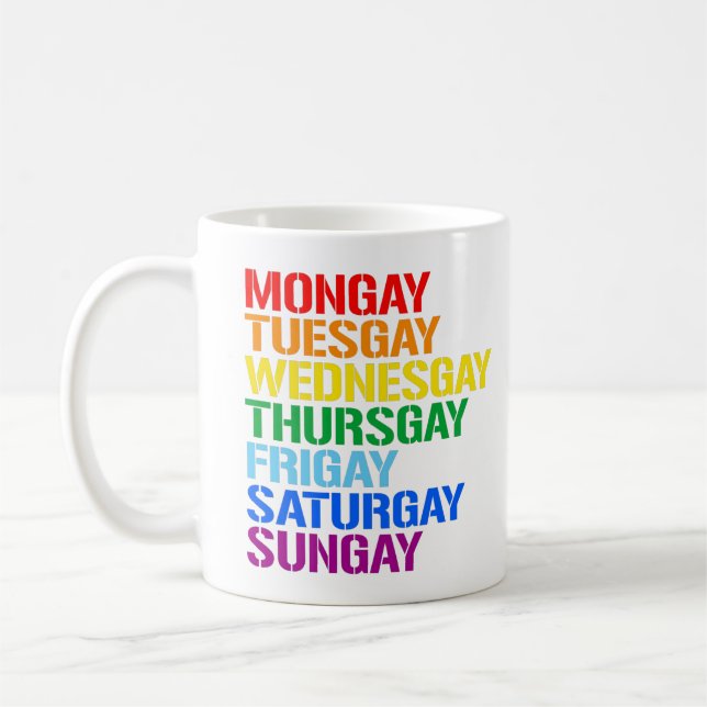 Schwule der Woche Kaffeetasse (Links)