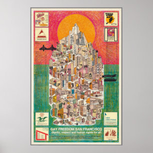 Schwule Freiheitsplakate San Francisco Poster