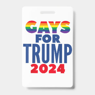 Schwule für Trump 2024 Wahl Ausweis