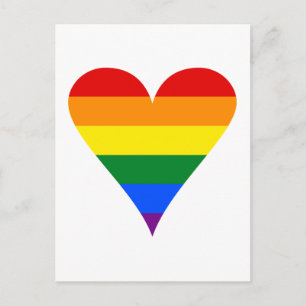 Schwule Herzflagge Funky Postkarte