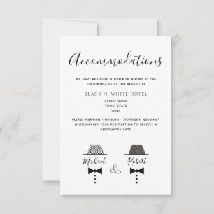 Schwule Hochzeitsunterkunftskarte