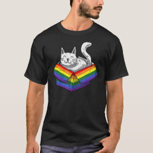 Schwule Katze Stolz Regenbogen Süße Katze Kätzchen T-Shirt