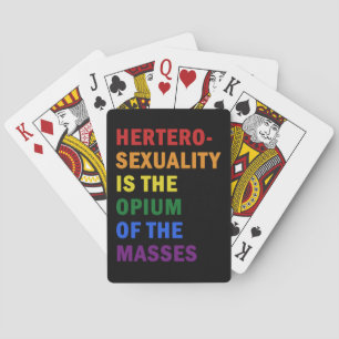 Schwule Lesben Stolz Vintage Regenbogen Herz LGBT Spielkarten