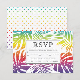 Schwule, lesbische Hochzeitsturmböcke Blätter Polk RSVP Karte