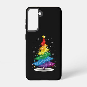 Schwule LGBT-Stolz-Regenbogen-Weihnachtsbaum Frohe Samsung Galaxy Hülle