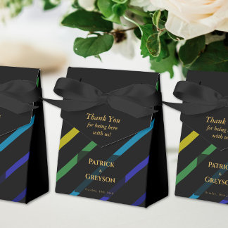 Schwule Männer Hochzeit Eleganter Regenbogen Danke Geschenkschachtel