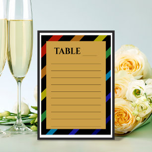 Schwule Männer Hochzeit Eleganter Regenbogen Name Tischnummer