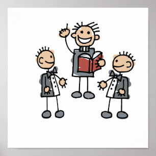 Schwule Männer mit Prediger Poster