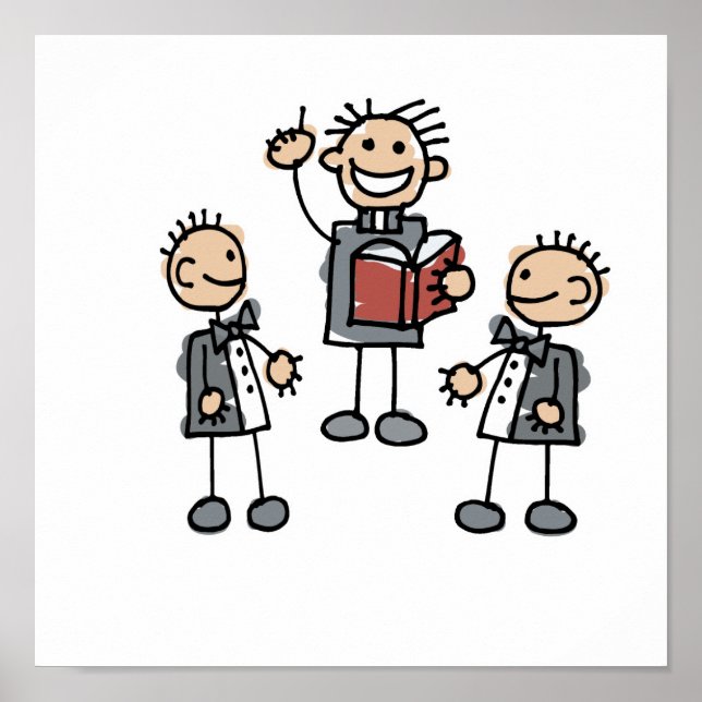 Schwule Männer mit Prediger Poster (Vorne)