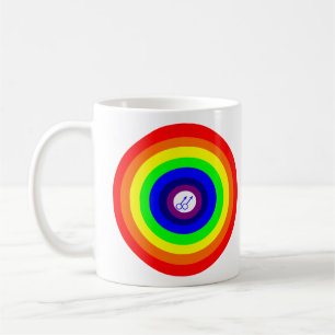 Schwule Männer Runde Regenbogen-Kaffeetasse Kaffeetasse