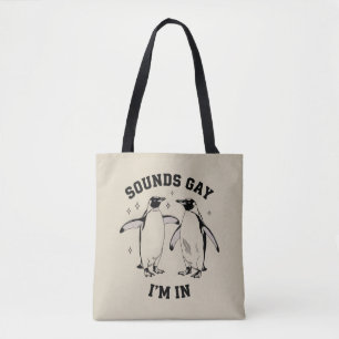 Schwule Pinguin-Sounds Gay Ich Bin In Vintage Quee Tasche