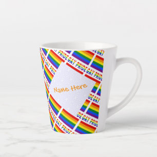 Schwule Pride-Flagge LGBTQ gekachelt klein Milchtasse