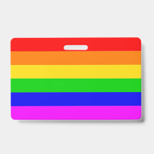 Schwule Regenbogen-Transgender-Regenbogenflagge Ausweis