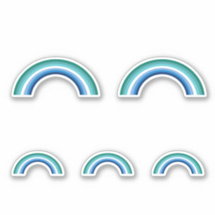 Schwule Regenbogenfarbe Azure Aufkleber