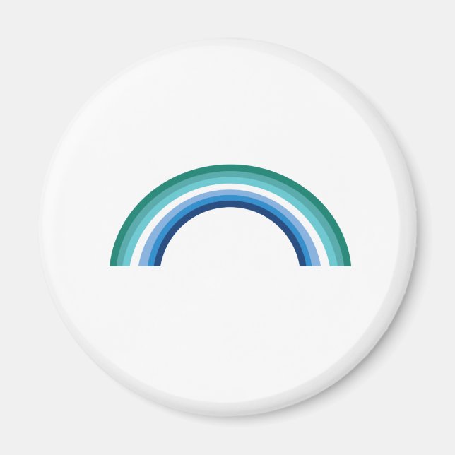 Schwule Regenbogenfarbe Azure Magnet (Vorne)