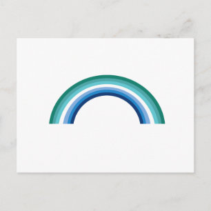 Schwule Regenbogenfarbe Azure Postkarte