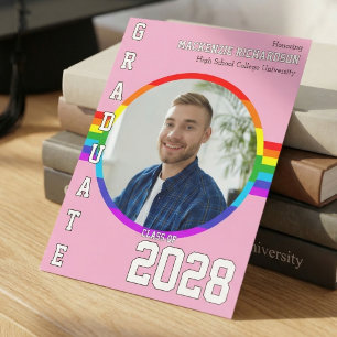 Schwule Studenten stolz Regenbogen-Abschlussankünd Einladung
